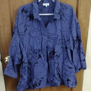 XXL Habitat Blue and Black Women's Top